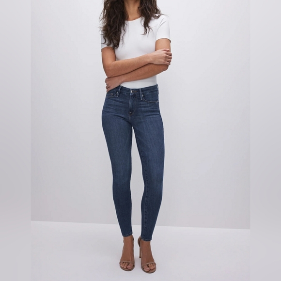 Good American Denim - Good American Good Legs Skinny Jeans Size 8/29 Cotton Stretchy Blue